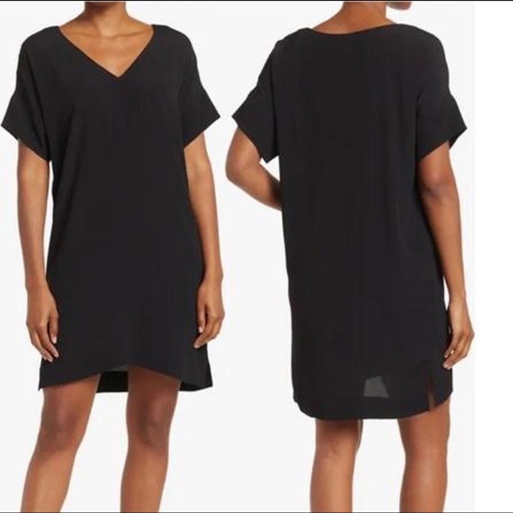 Madewell Novel Shift Mini Dress in black- XS